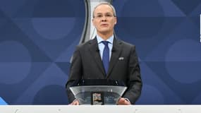 Giorgio Marchetti le 'Monsieur tirage au sort' de l'UEFA avant un tirage de la Ligue des nations en 2020