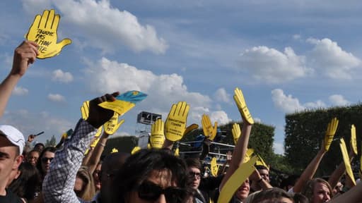 Une manifestation de SOS Racisme, le 14 juillet 2011