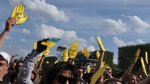 Une manifestation de SOS Racisme, le 14 juillet 2011