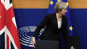 La Première ministre britannique Theresa May, le 11 mars 2019 à Strasbourg