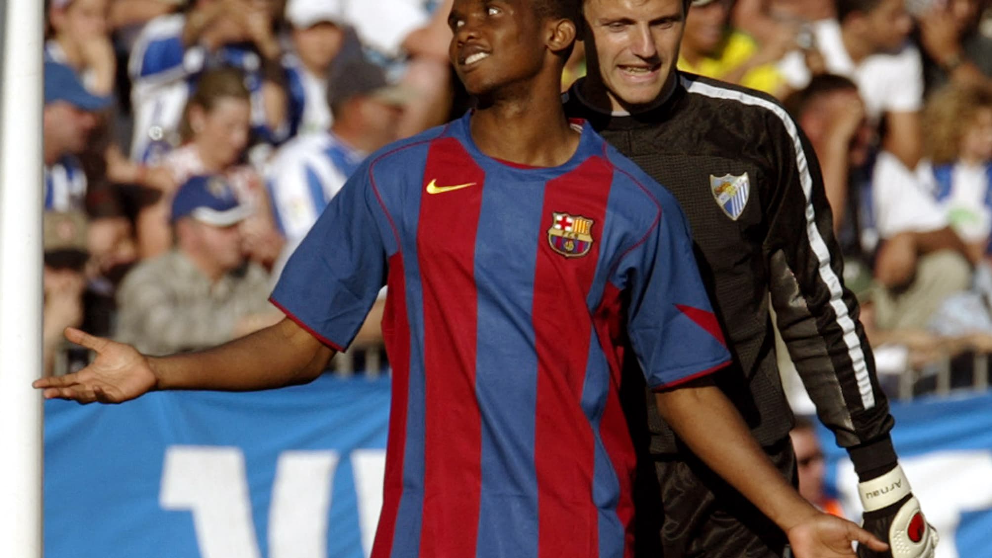 Francesc Arnau avec Samuel Eto'o au Barça