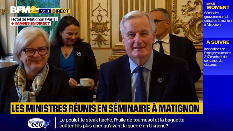 Les ministres réunis en séminaire gouvernemental à Matignon