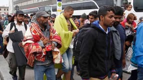 Migrants arrivés le 5 septembre à Vienne.