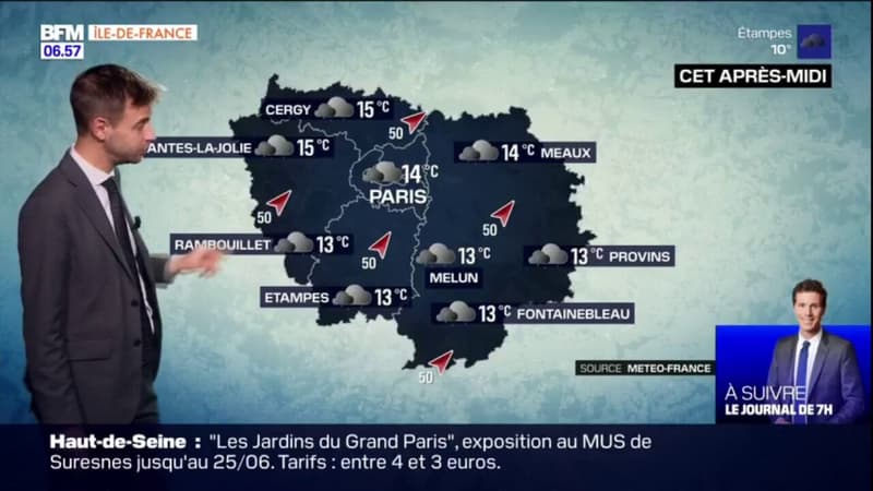 Météo Ile-de-France: un temps pluvieux toute la journée, jusqu'à 14°C dans la capitale