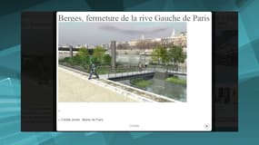 Vue artistique des futures berges de Paris.