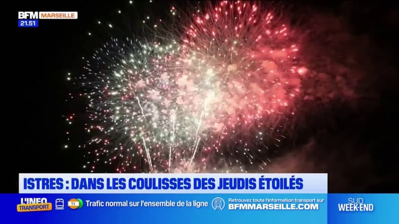 Istres: les images du feu d'artifice tiré pour les Jeudis étoilés