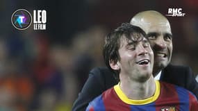 Lionel Messi avec Pep Guardiola au Barça