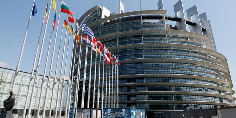 Le siège du Parlement européen à Strasbourg, le 9 mai 2022