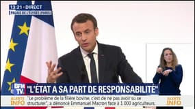 Sur le lait, Macron veut que les producteurs puissent "vivre du juste prix payé"