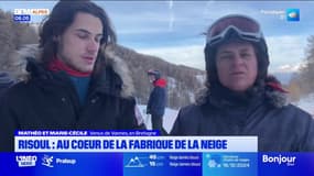 Risoul: des skieurs initiés à la création de neige artificielle