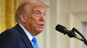 Donald Trump s'exprime lors d'une conférence de presse avec le Premier ministre israélien Benjamin Netanyahu, à la Maison Blanche le 4 février 2025.