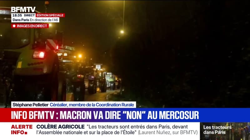 Colère agricole: les agriculteurs quittent la capitale et se dirigent vers l'A6 après une journée de manifestations