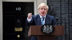 Le Premier ministre britannique Boris Johnson devant le 10 Downing Street, le 2 septembre 2019.