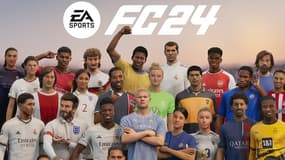 La jaquette du jeu vidéo "EA Sports FC 24", le successeur des simulation de football FIFA.