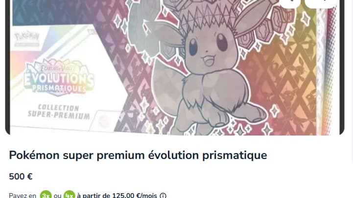Un coffret Pokemon à un prix prohibitif sur leboncoin.