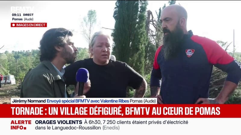 Tornade dans l'Aude: "On s'est retrouvés en plein dedans", témoignent ces habitants de Pomas