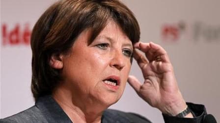 Martine Aubry s'est déclarée "prête comme les autres" à se présenter à la primaire qui désignera le candidat socialiste à la présidentielle de 2012. /Photo prise le 4 mai 2011/REUTERS/Charles Platiau