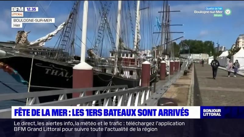 Fête de la mer: les premiers bateaux sont arrivés à Boulogne-sur-Mer