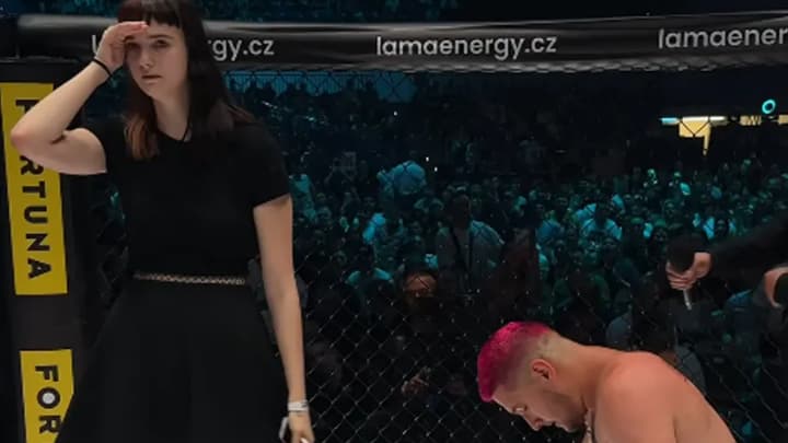 Lukas Bukovaz lors de l'événement de MMA Clash of Stars 8, le 22 juin 2024 en République tchèque
