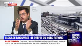 Georges-François Leclerc, préfet du Nord, explique les raisons à l'origine des embouteillages sur le port de Douvres