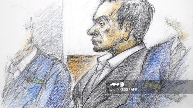Carlos Ghosn lors de sa comparution publique à Tokyo