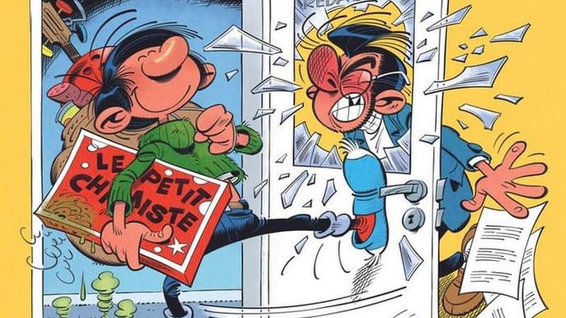 Détail de la couverture de l'album "Le Retour de Lagaffe"