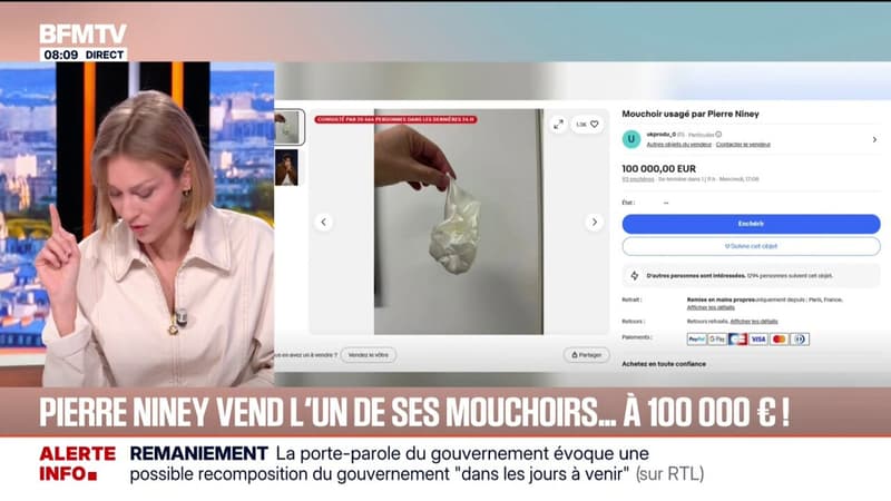 Un mouchoir usagé de Pierre Niney atteint 100.000€ sur eBay