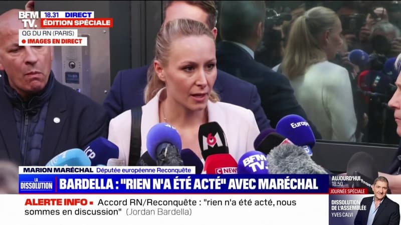 Marion Maréchal après sa rencontre avec Jordan Bardella et Marine Le Pen: 