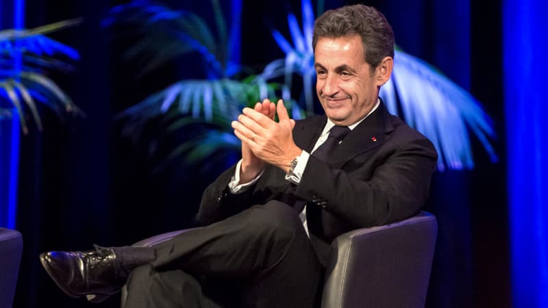 Nicolas Sarkozy, jeudi, lors d'un meeting à Tourcoing. 