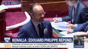 Affaire Benalla: "Nous souhaitons tous que l'enquête détermine les faits précis, l'enchaînement des décisions qui ont été prises", affirme Edouard Philippe au Sénat