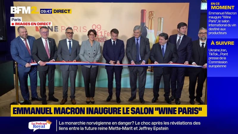Emmanuel Macron inaugure "Wine Paris", le salon professionnel international du vin