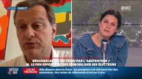 Second tour des Régionales : les électeurs RN vont-ils se remobiliser ? "Les citoyens ne font plus confiance aux politiques: il faut se remettre en question tous ensemble" estime Louis Aliot, maire (RN) de Perpignan  