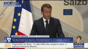 Brexit: "Les propositions (britanniques) faites en l'état ne sont pas acceptables", estime Emmanuel Macron
