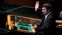 A la tribune de l'assemblée générale des Nations unies, Mahmoud Ahmadinejad a repris à son compte jeudi la théorie du complot à propos des attentats du 11 septembre 2001 aux Etats-Unis, provoquant la sortie des délégations américaine et européennes. /Phot