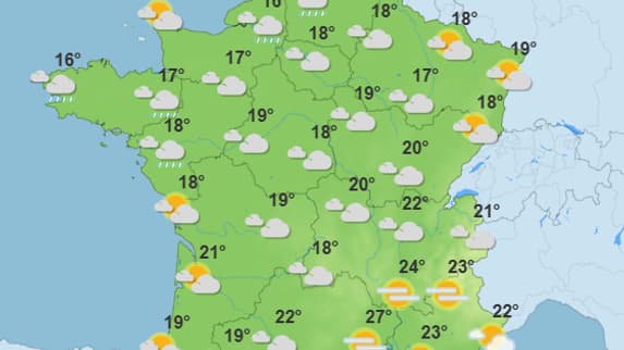 Météo de l'après-midi du lundi 26 mai 2025. 