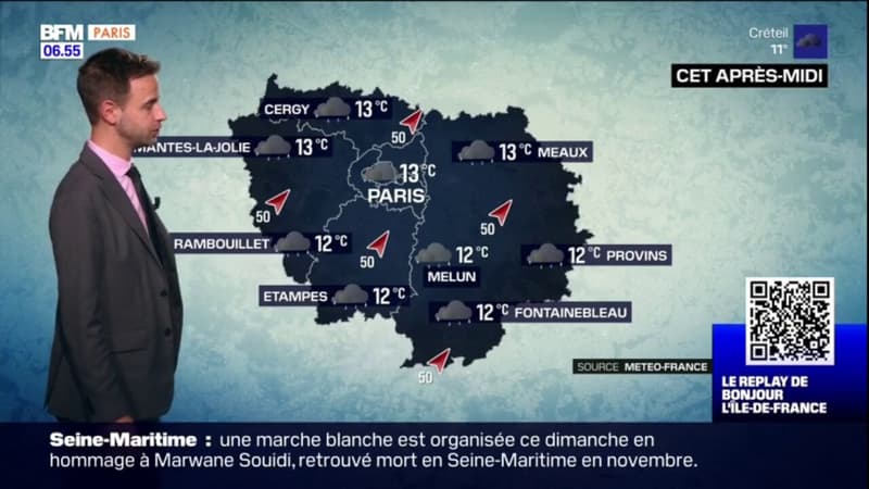 Météo Ile-de-France: des nuages et du vent avant le retour de la pluie dans l'après-midi, jusqu'à 13°C à Paris