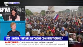 Niger: "Il y a une attitude opportuniste de la Russie, qui essaie de soutenir les mouvements de déstabilisation", affirme Anne-Claire Legendre, porte-parole du Quai d'Orsay
