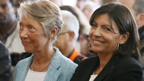 Elisabeth Borne et Anne Hidalgo à Paris en 2015.