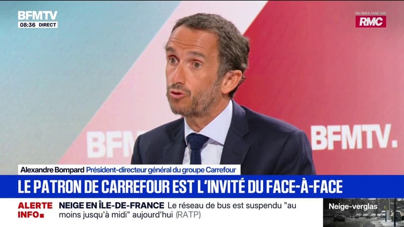 Mercosur: "La conséquence pour nous est relativement limitée", assure Alexandre Bompard, président-directeur du groupe Carrefour