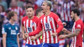 Antoine Griezmann lors de la rencontre Atlético de Madrid-Feyenoord en Ligue des champions, le 04/10/2023