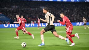 Bradley Barcola lors de PSG-Brest en Ligue 1, 28 janvier 2024