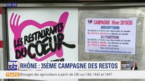 Début de la 35e campagne de distribution des Restos du cœur à Lyon et dans le Rhône