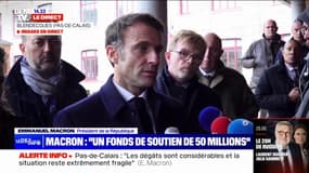 Inondations dans le Pas-de-Calais: Emmanuel Macron affirme que "près de 250 communes ont été touchées"