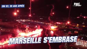 OM 93, 30 ans après : Des fumigènes rouges embrasent le littoral marseillais