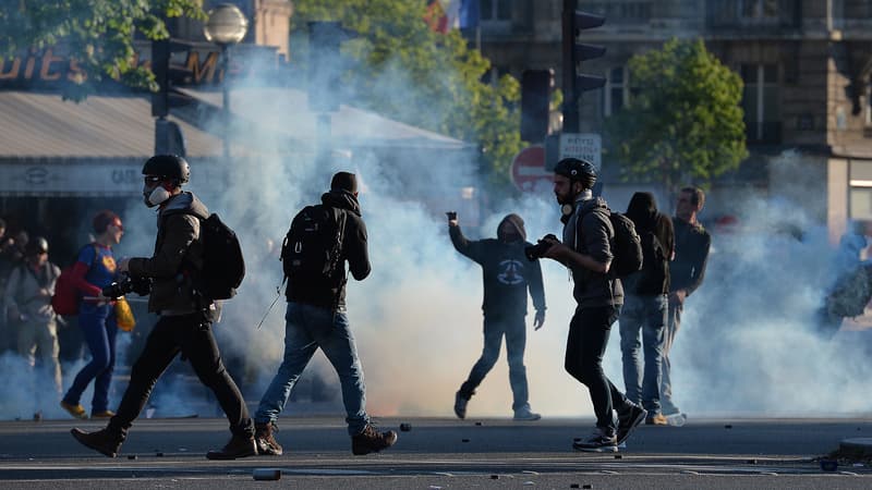 Des échauffourées ont éclaté à Paris le 1er mai, en marge du défilé pour la Fête du Travail.