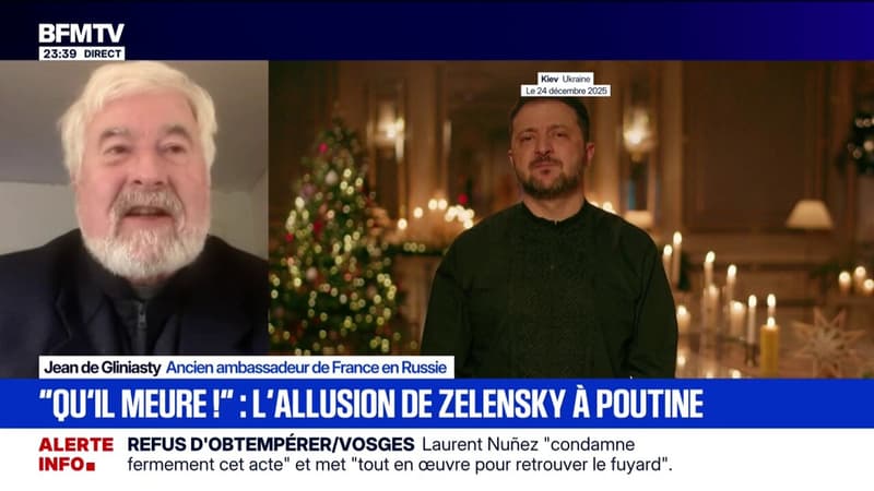 Propos de Volodymyr Zelensky à Vladimir Poutine: "Ce qui me frappe, c'est la violence du propos", déclare Jean de Gliniasty, ancien ambassadeur de France en Russie