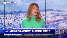 Vers un encadrement du droit de grève: "C'est une réflexion qui doit se faire sur le temps long, en partenariat avec les organisations syndicales", assure Maud Bregeon (Renaissance)