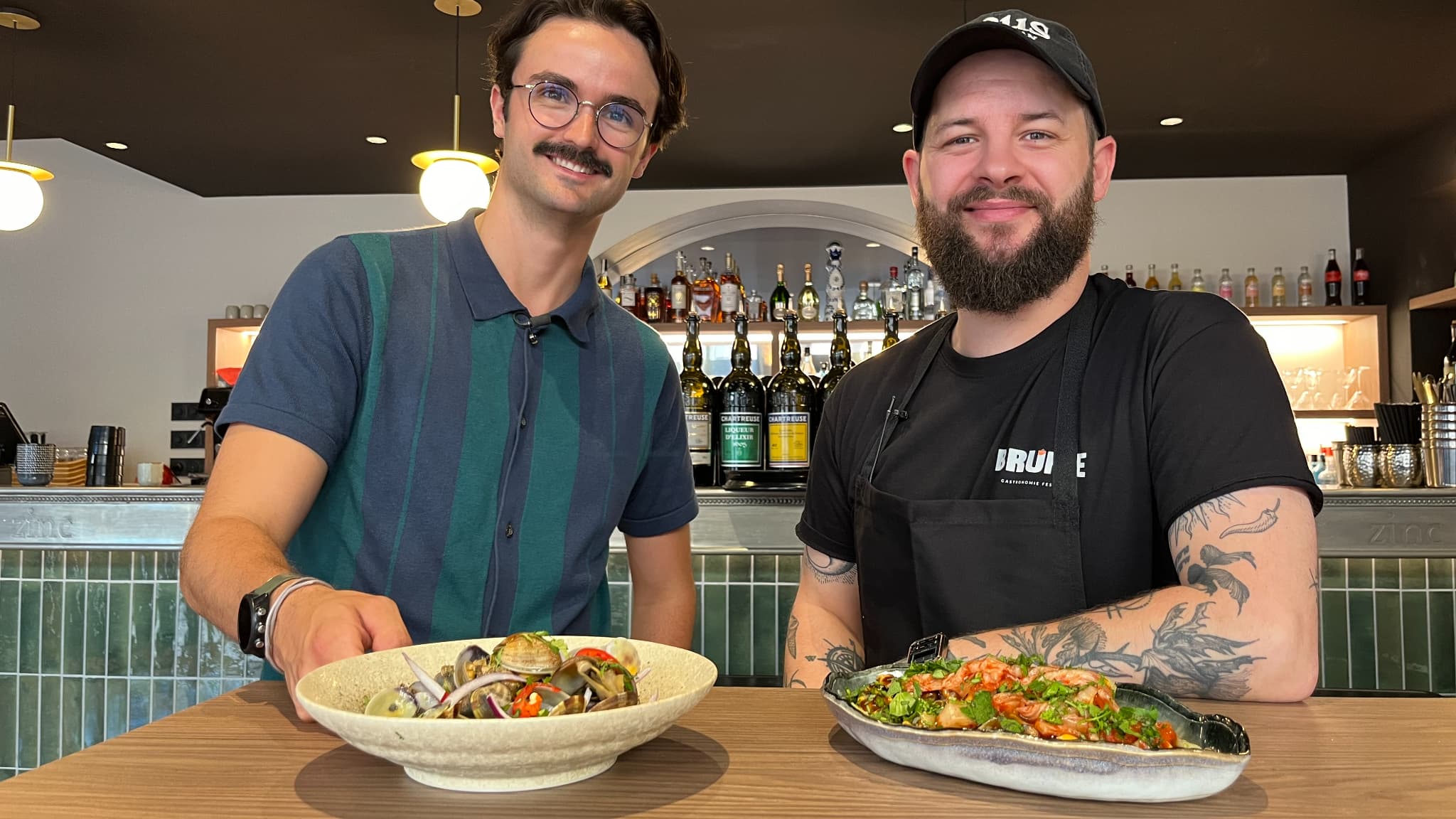 Arthur Blet et le chef Rémy Havetz. Arthur Blet et le chef Rémy Havetz.