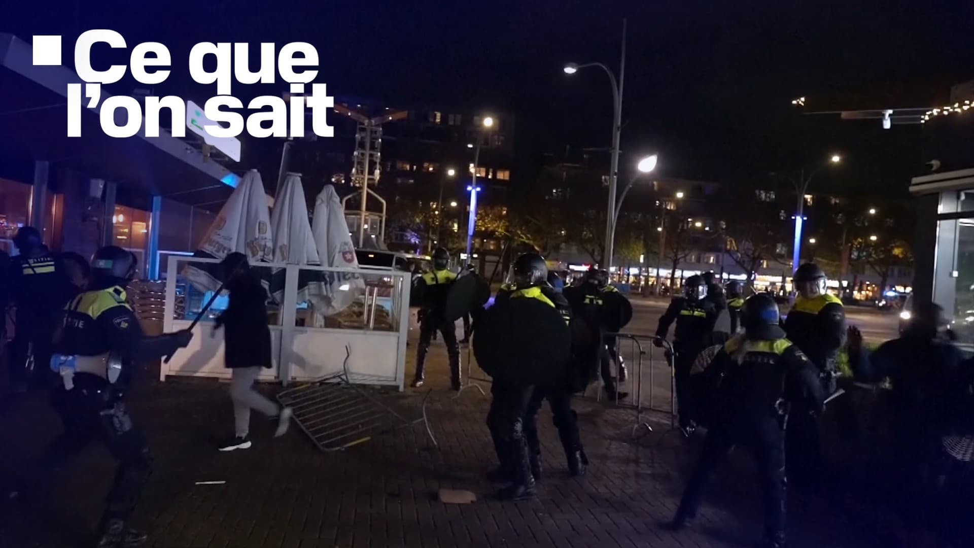 Véhicules caillassés, tramway incendié... Ce que l'on sait de la nouvelle soirée de violences à amsterdam