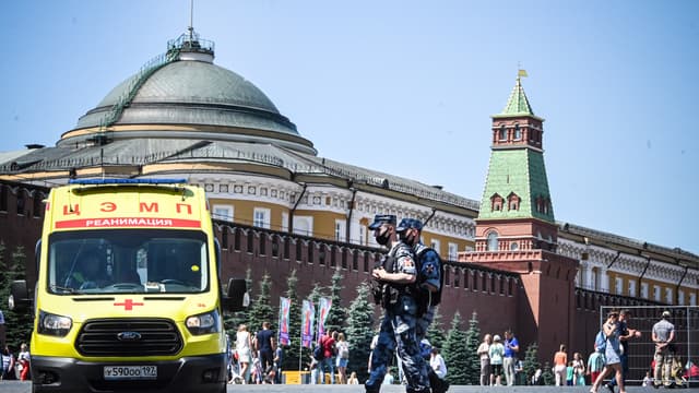 Sur la Place Rouge, à Moscou, le 18 juin 2021.